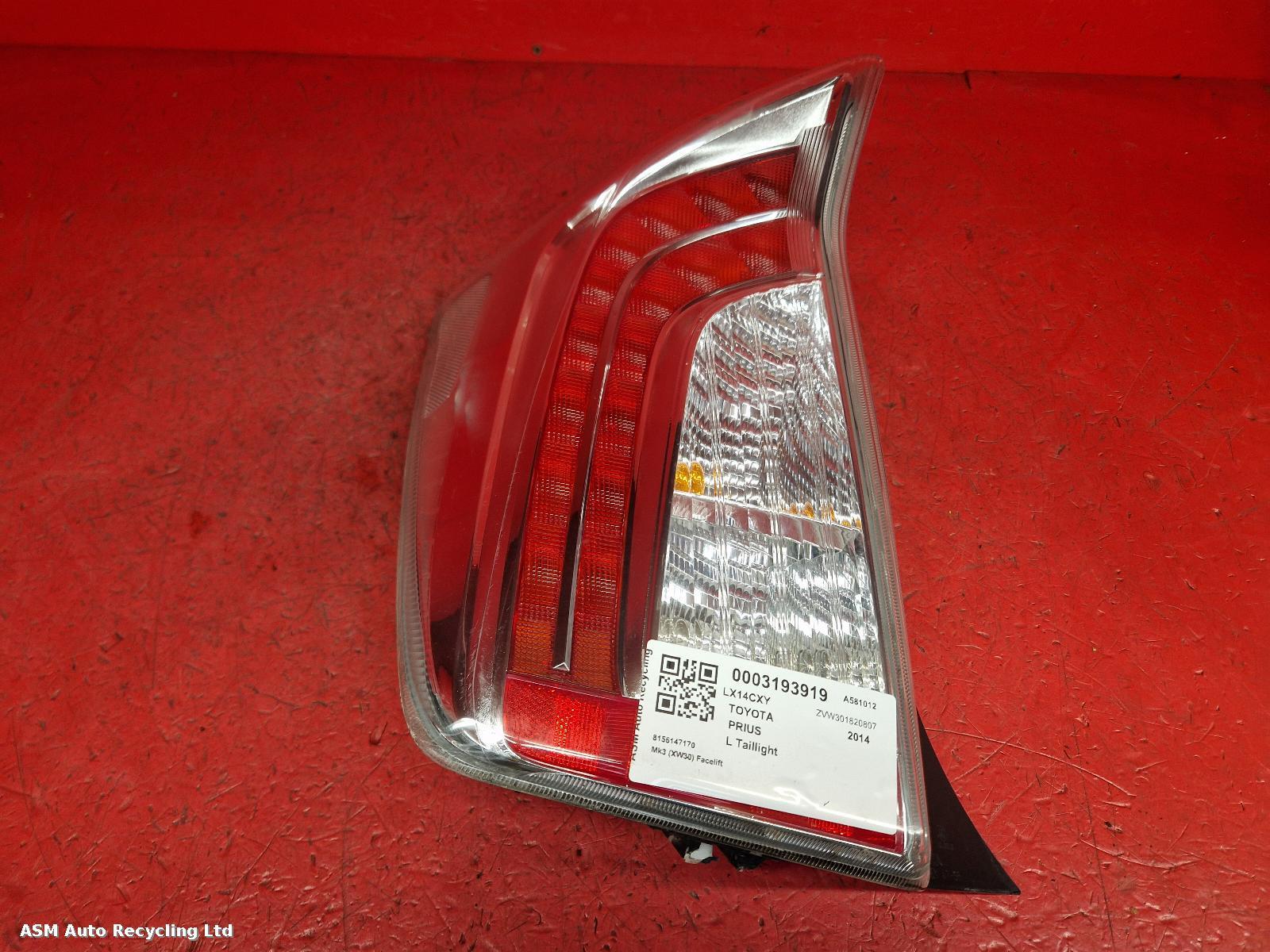 View Auto part L Taillight Toyota Prius 2014