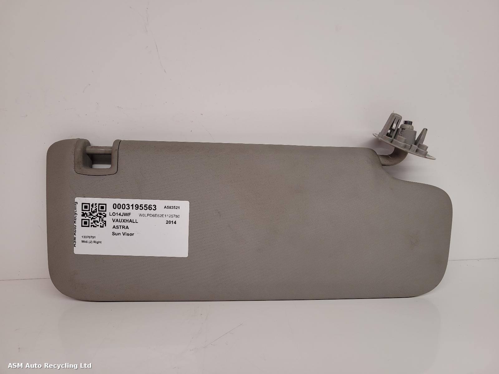 View Auto part Sun visor Vauxhall Astra 2014