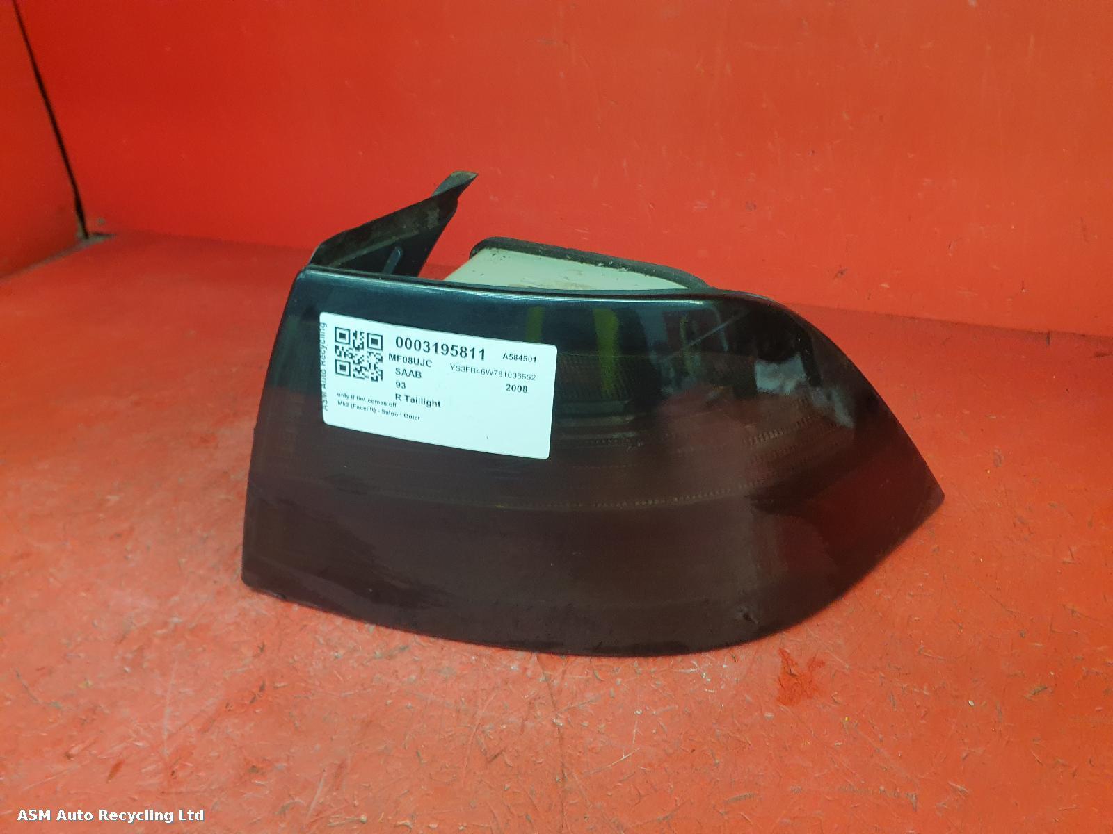 View Auto part R Taillight Saab 93 2008