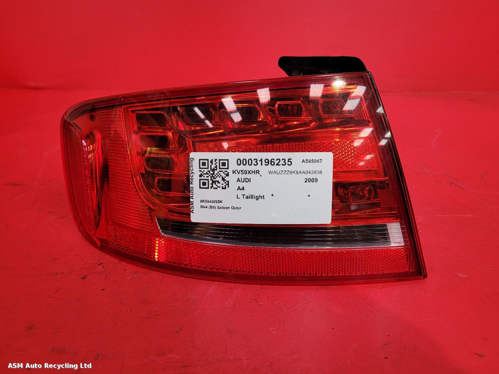 View Auto part L Taillight Audi A4 2009