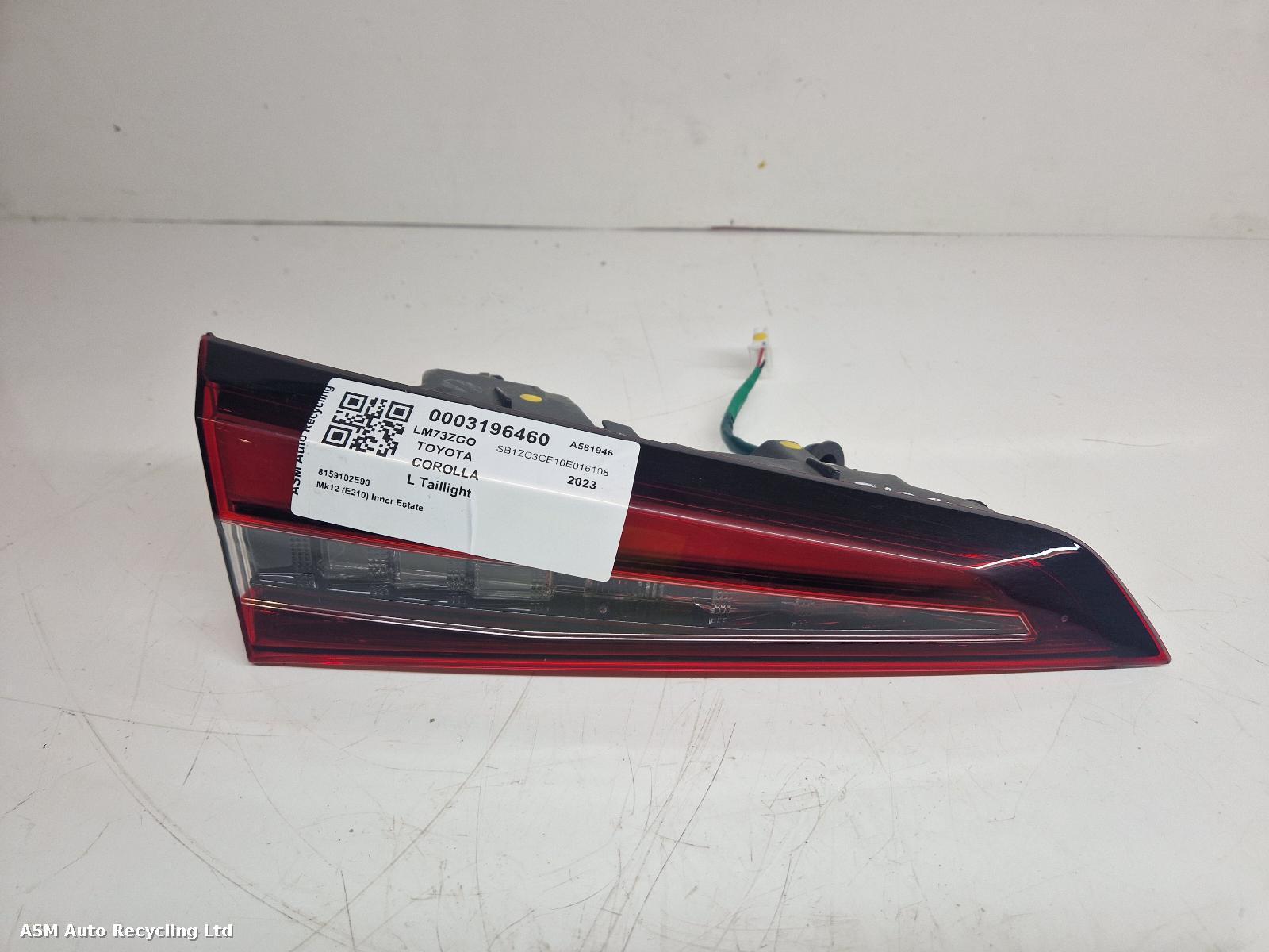 View Auto part L Taillight Toyota Corolla 2023