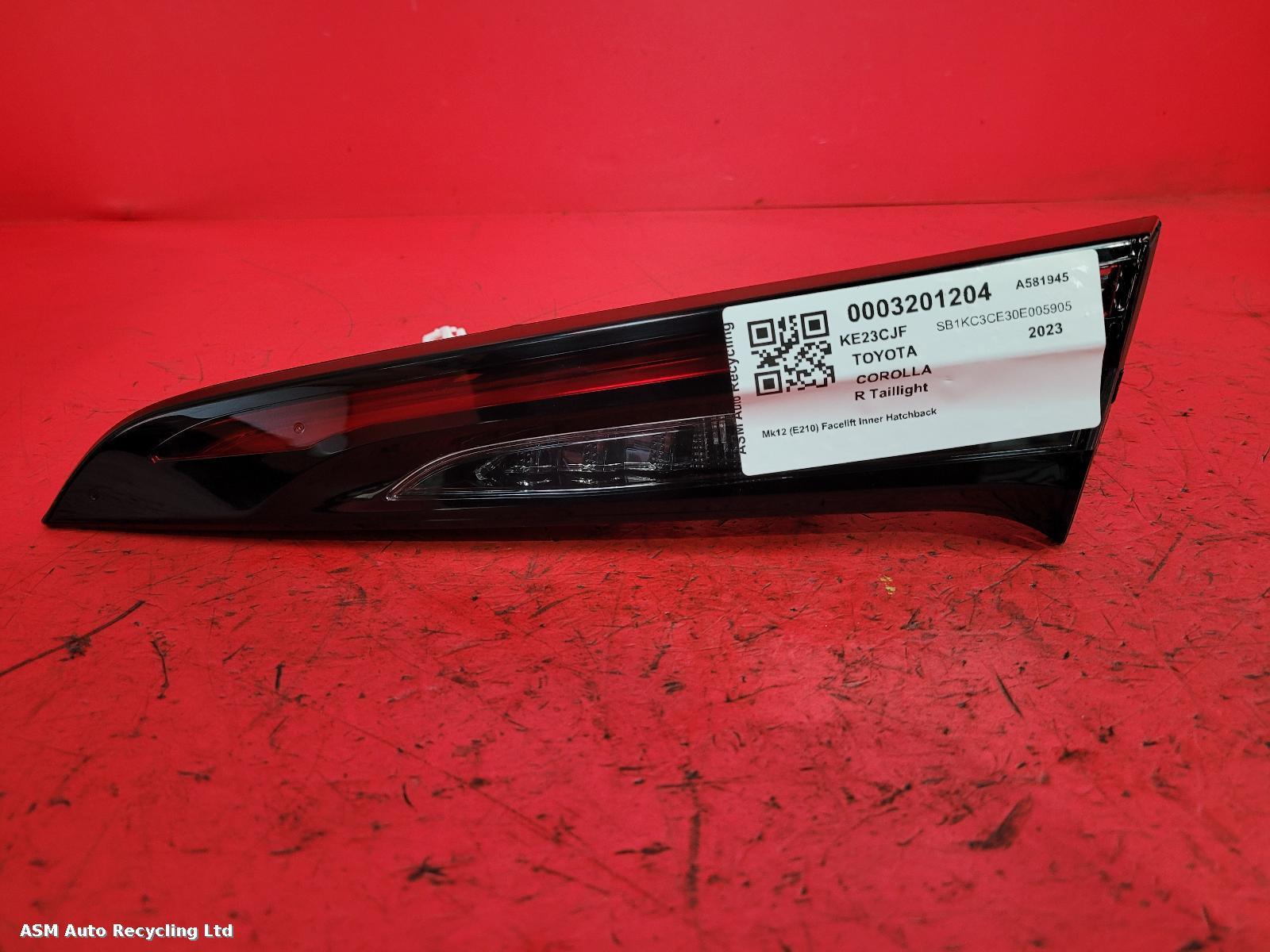 View Auto part R Taillight Toyota Corolla 2023