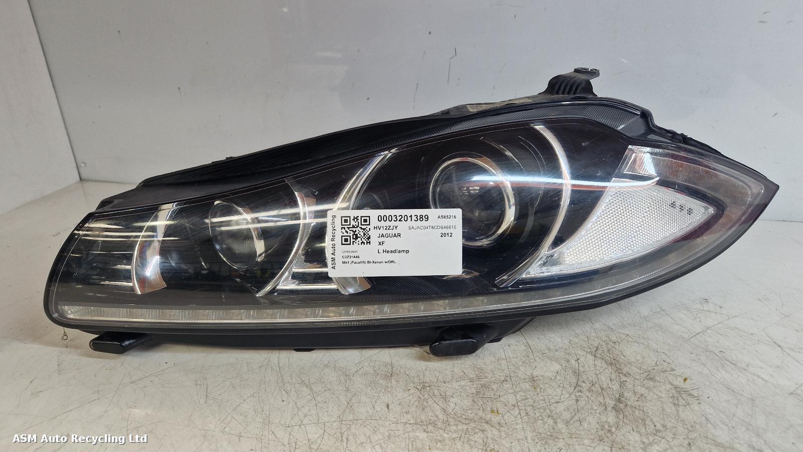 View Auto part L Headlamp Jaguar Xf 2012