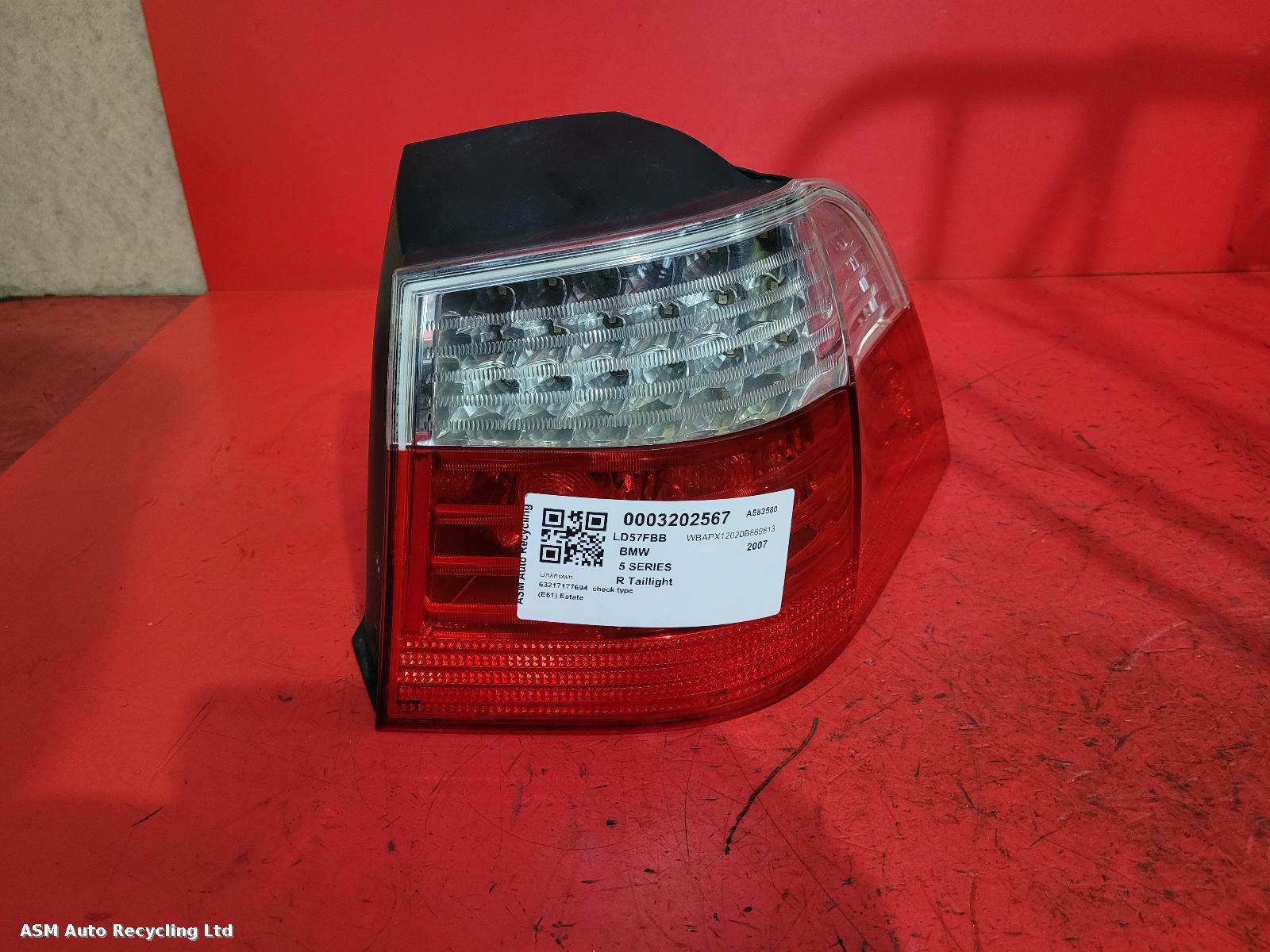 View Auto part R Taillight Bmw 5 Series 2007