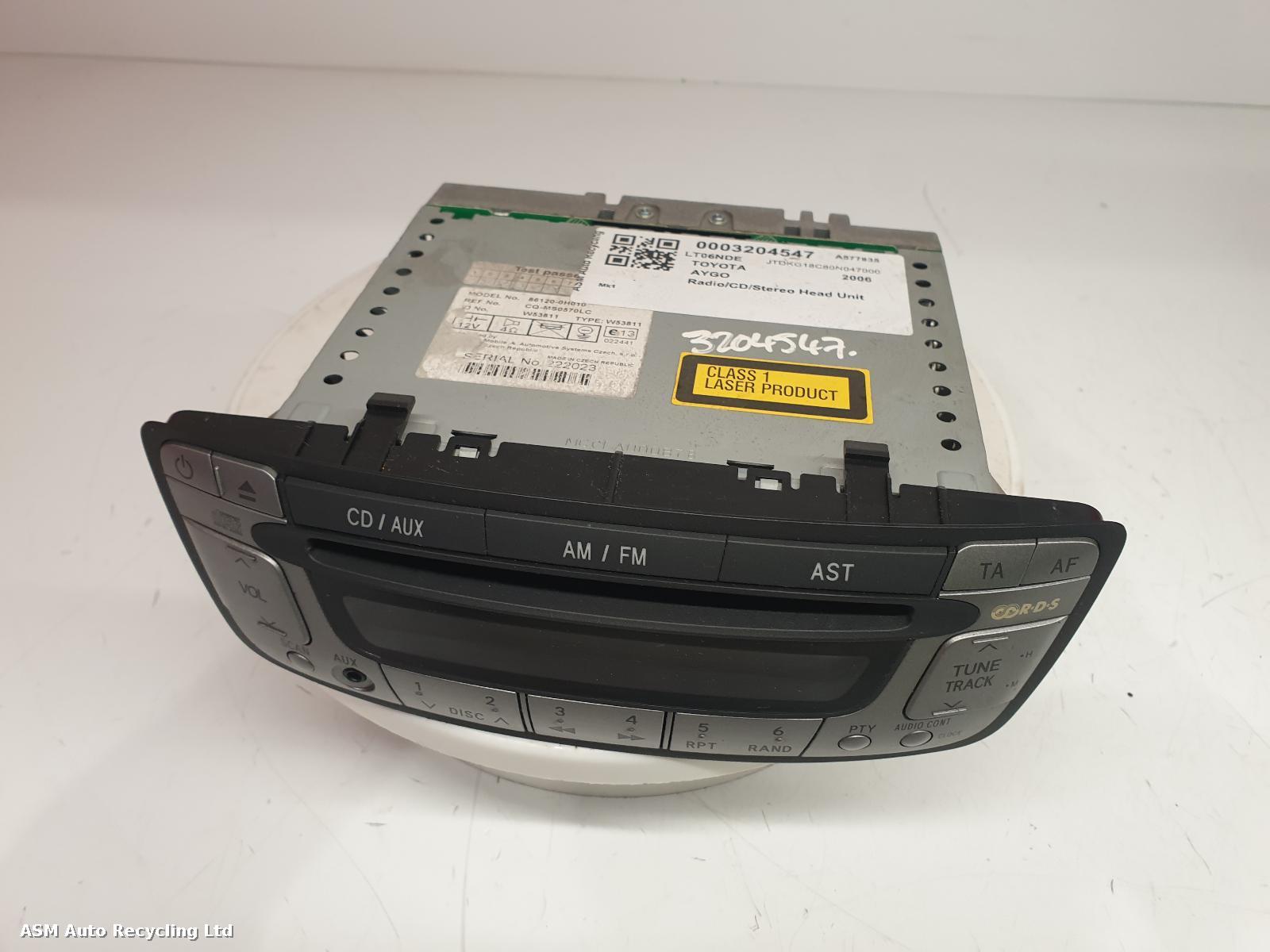 View Auto part A/V Equipment Toyota Aygo 2006