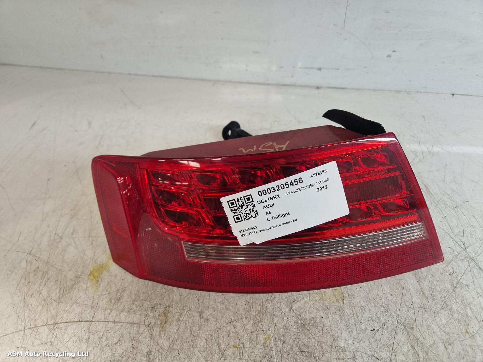 View Auto part L Taillight Audi A5 2012