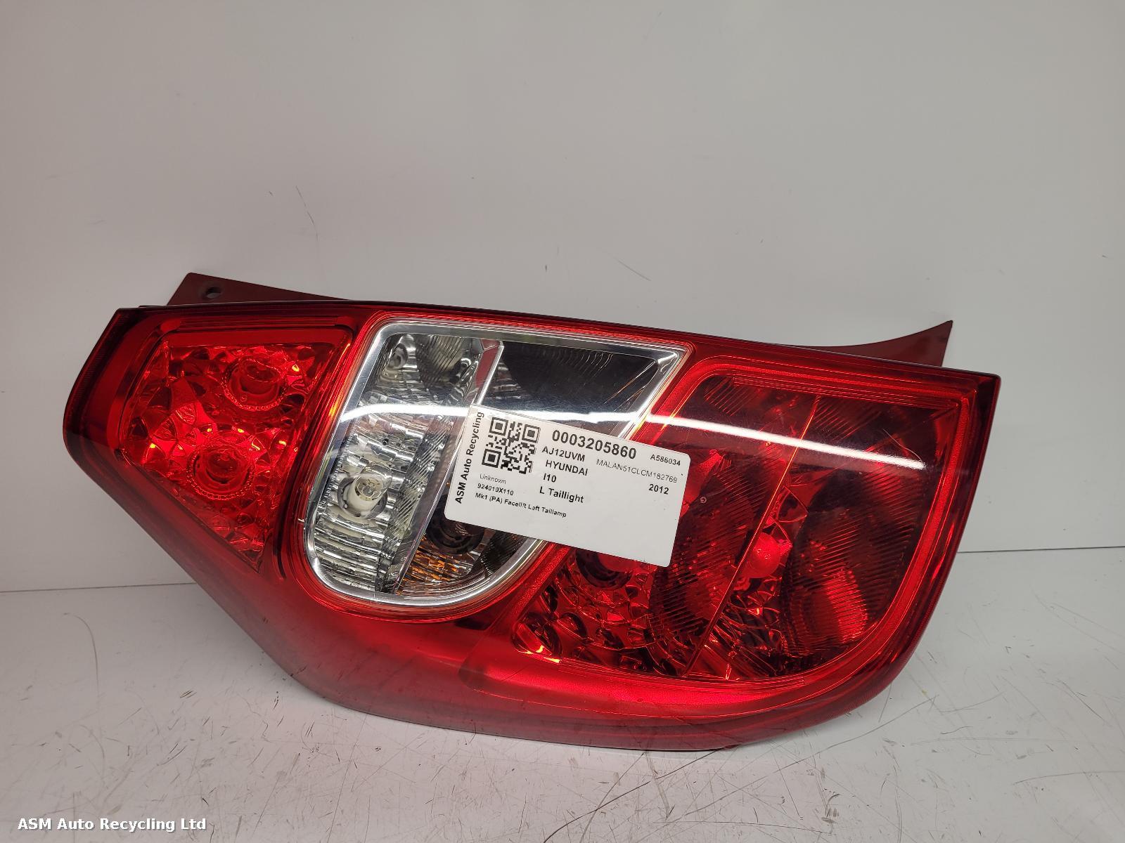 View Auto part L Taillight Hyundai I10 2012