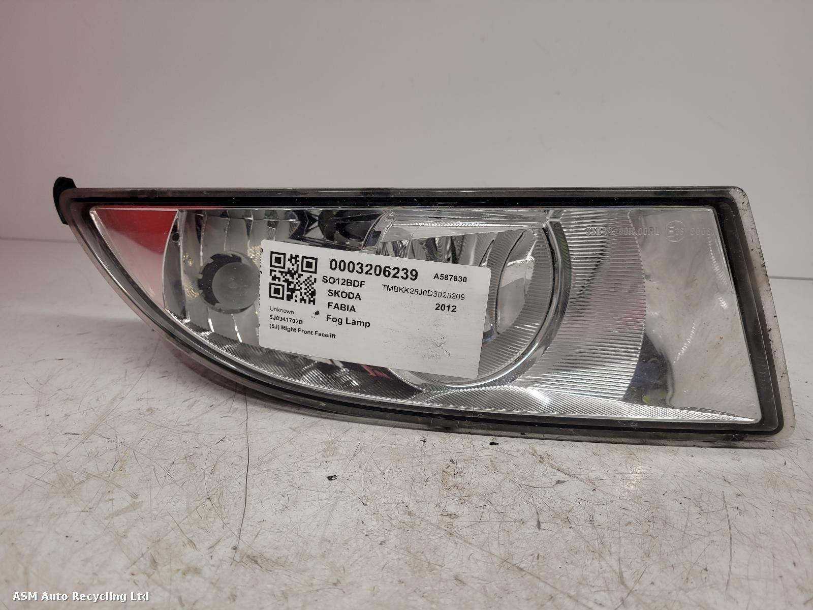 View Auto part Fog Lamp Skoda Fabia 2012