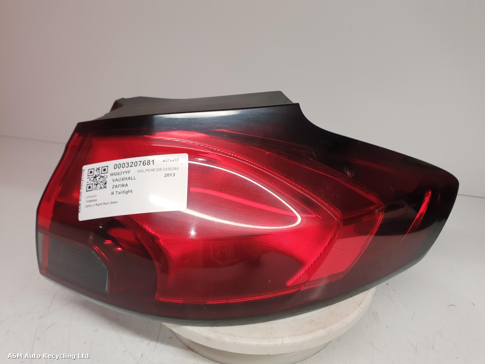 View Auto part R Taillight Vauxhall Zafira 2013