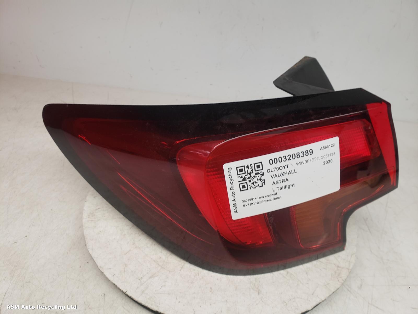 View Auto part L Taillight Vauxhall Astra 2020