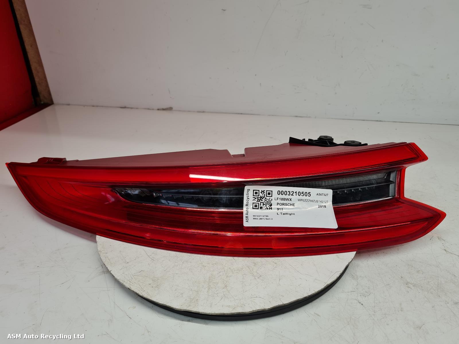 View Auto part L Taillight Porsche 911 2018