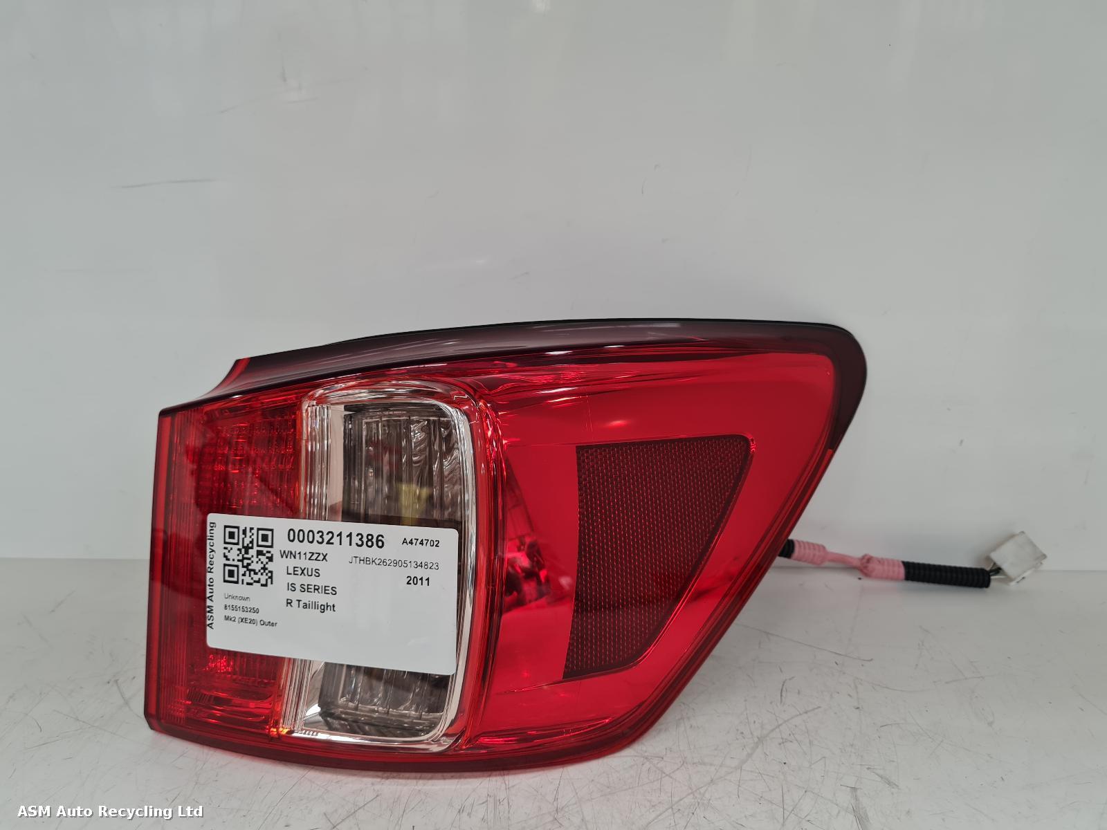 View Auto part R Taillight Lexus Is Series 2011