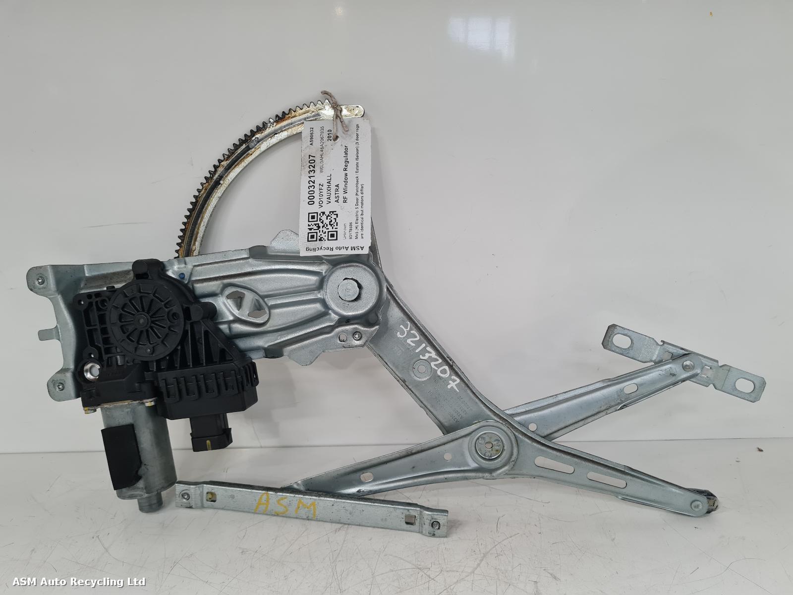 View Auto part RF Window Regulator Vauxhall Astra 2010