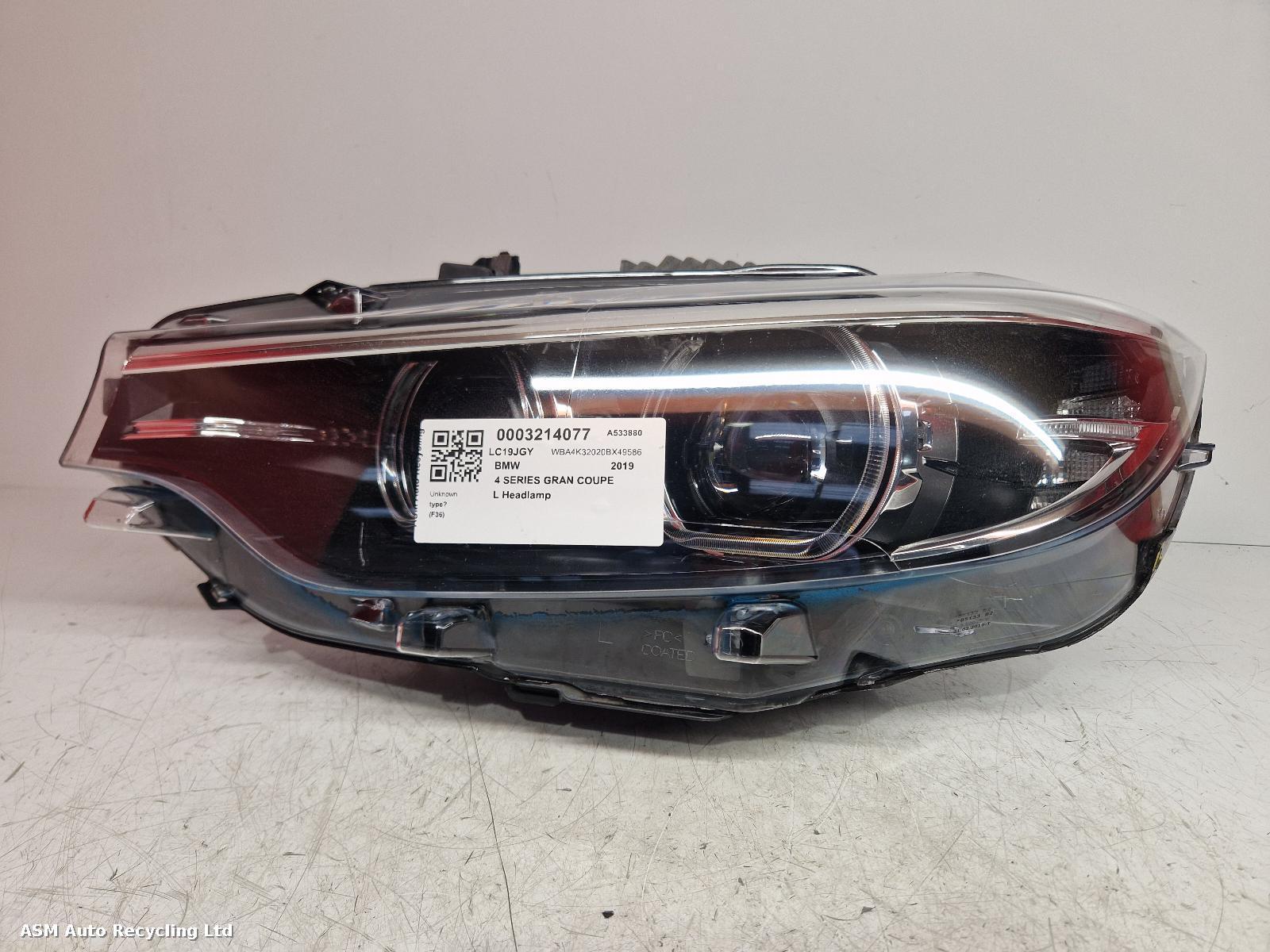 View Auto part L Headlamp Bmw 4 Series Gran Coupe 2019
