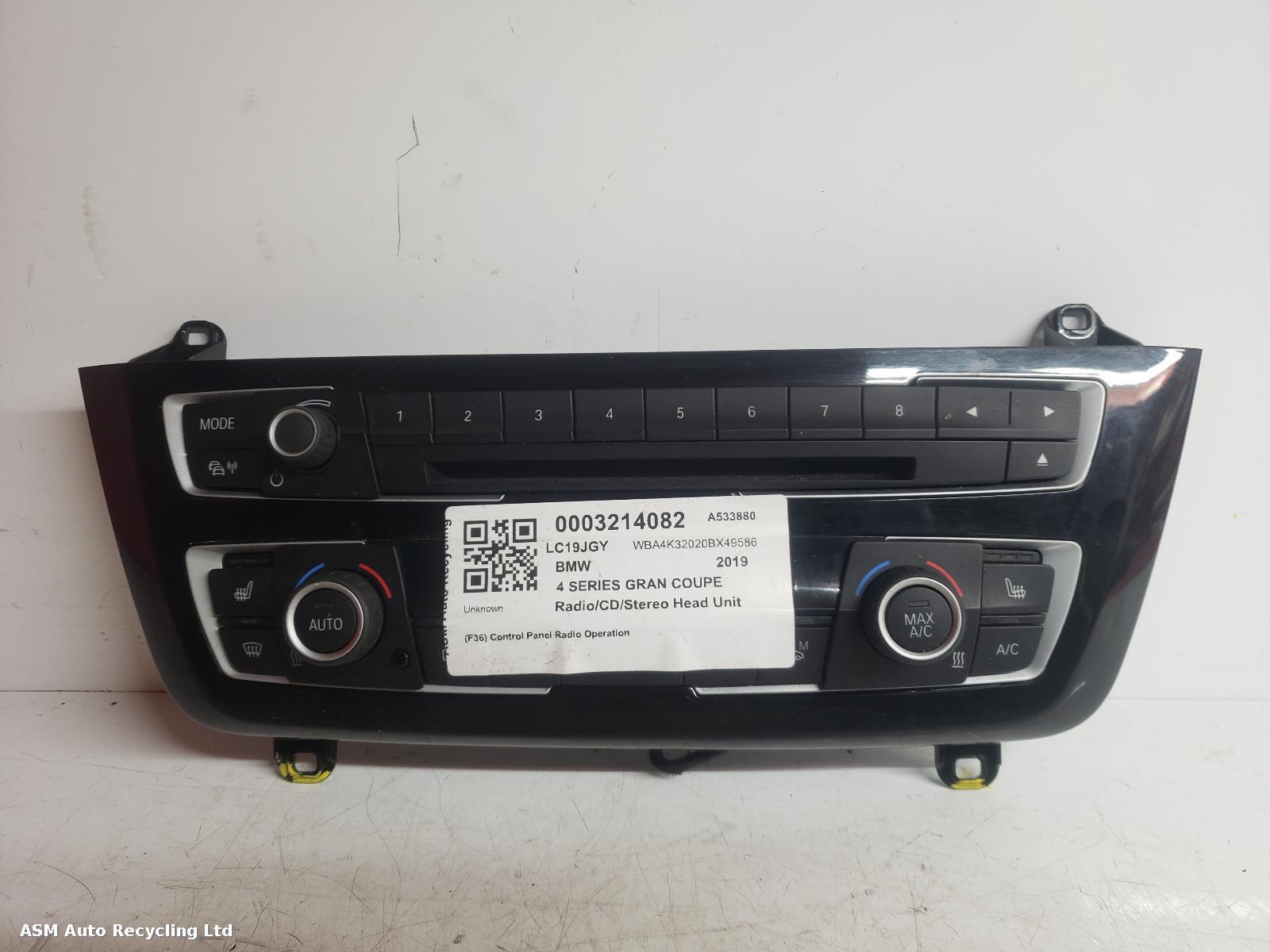 View Auto part A/V Equipment Bmw 4 Series Gran Coupe 2019