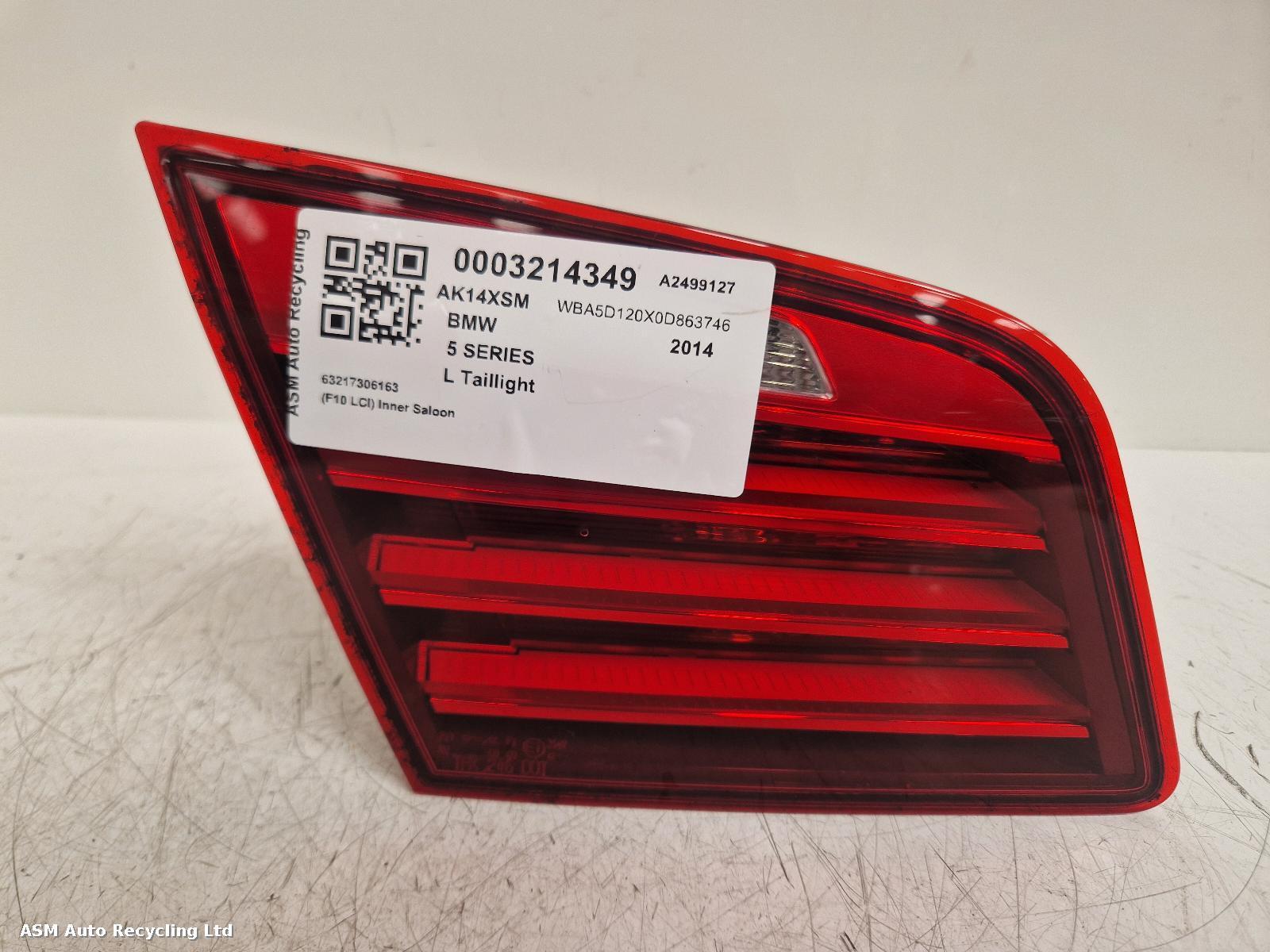 View Auto part L Taillight Bmw 5 Series 2014