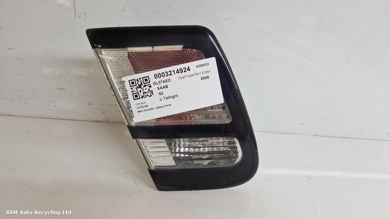 View Auto part L Taillight Saab 93 2008