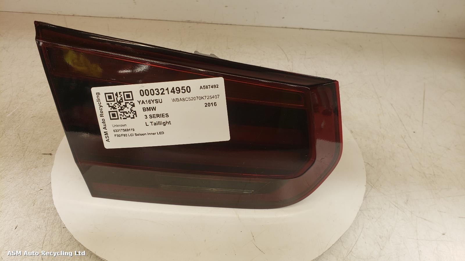 View Auto part L Taillight Bmw 3 Series 2016