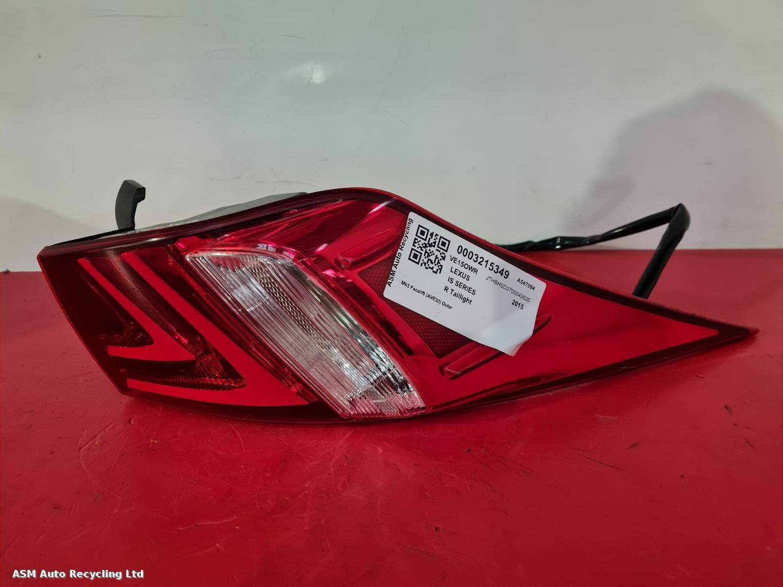 View Auto part R Taillight Lexus Is Series 2015