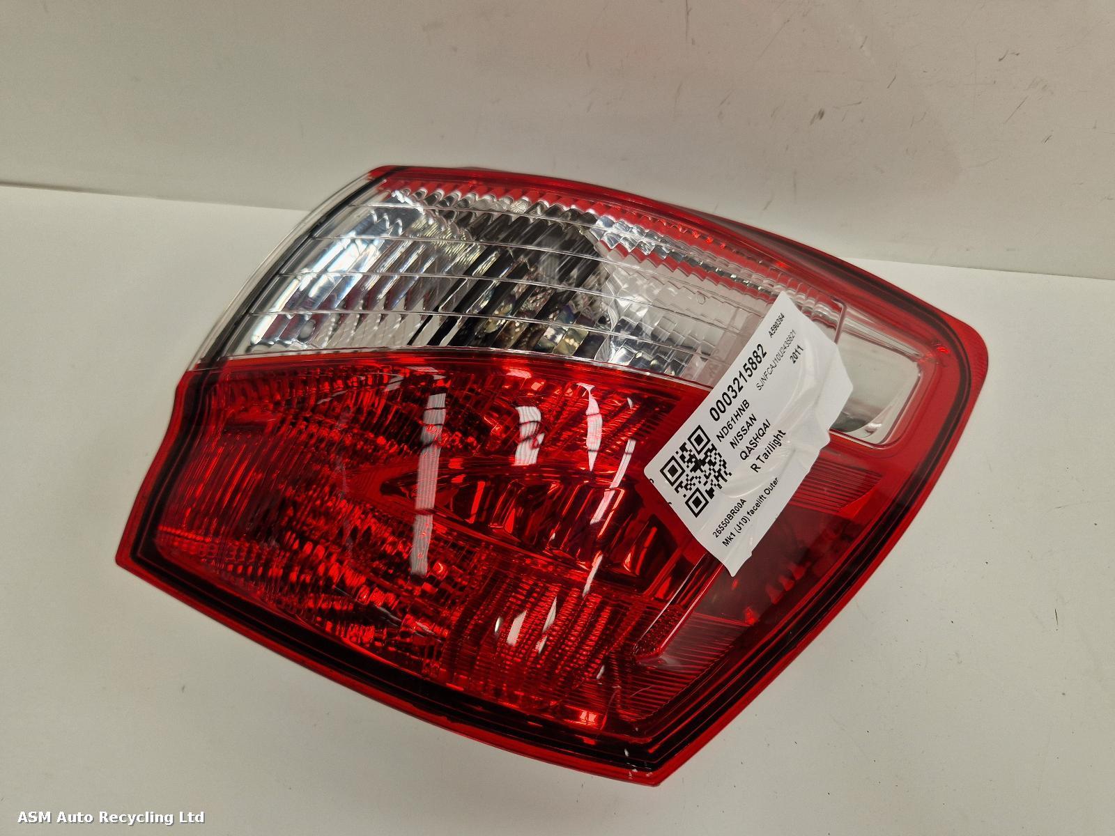 View Auto part R Taillight Nissan Qashqai 2011