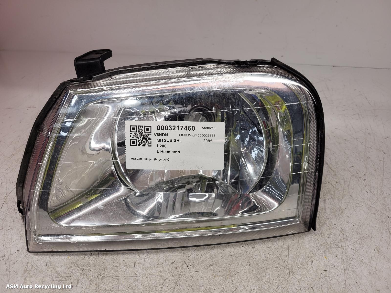 View Auto part L Headlamp Mitsubishi L200 2005