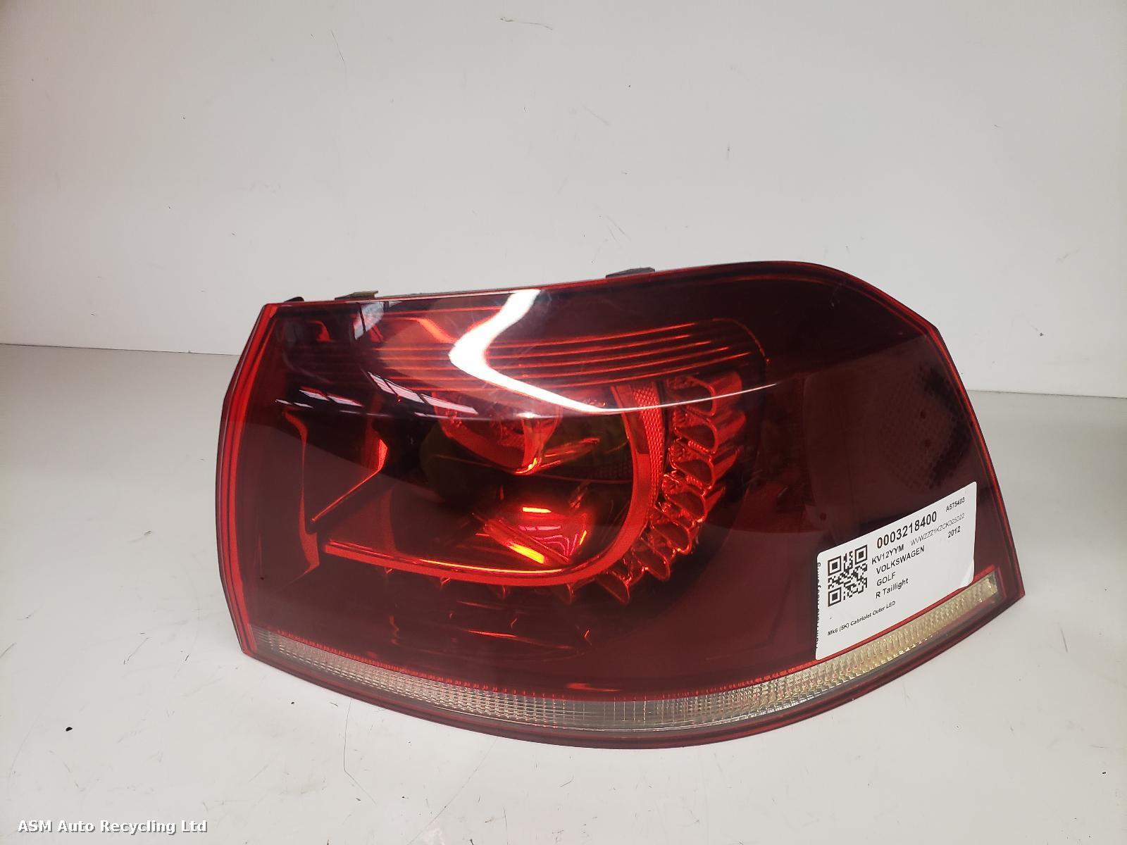 View Auto part R Taillight Volkswagen Golf 2012