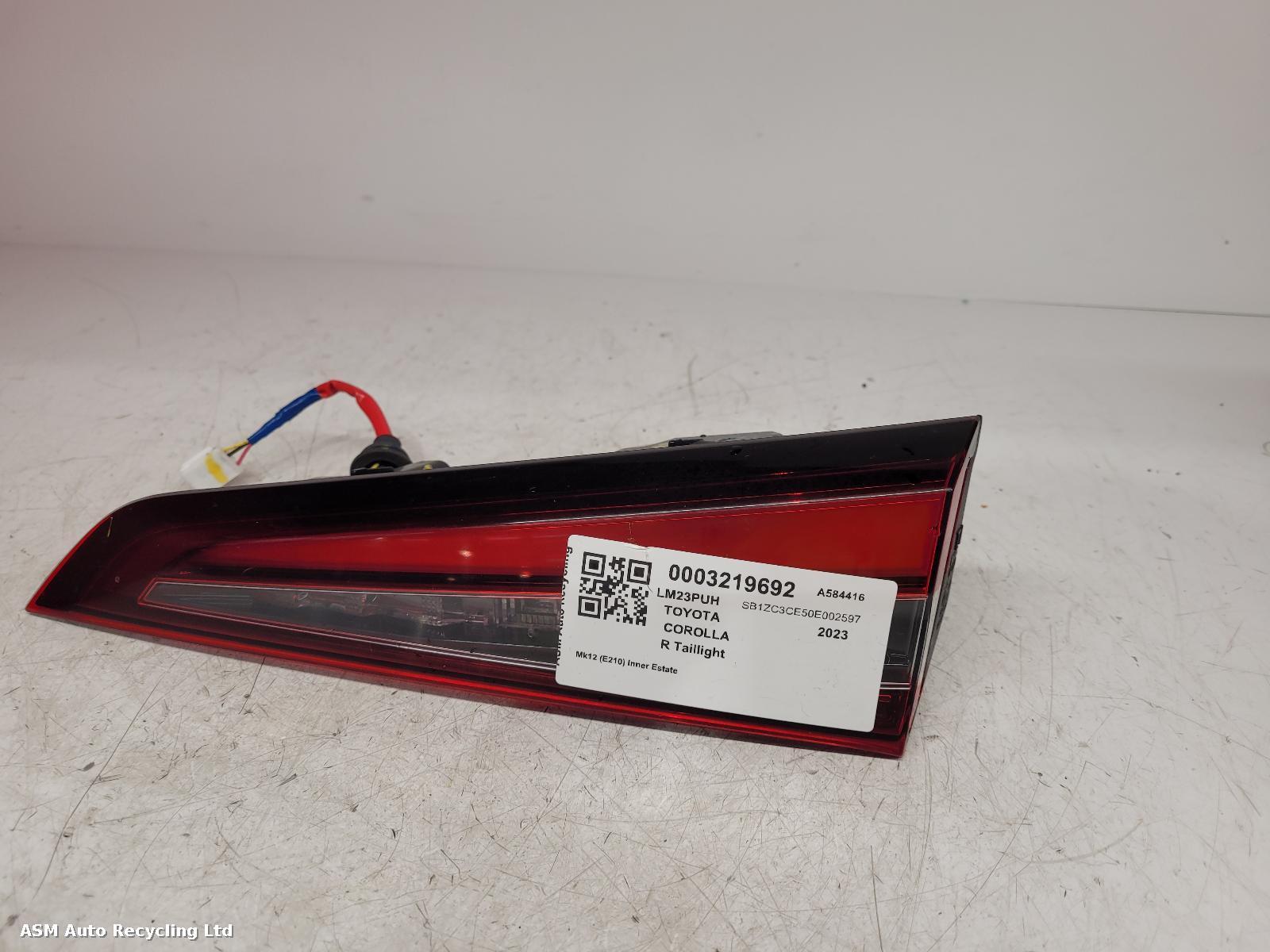 View Auto part R Taillight Toyota Corolla 2023