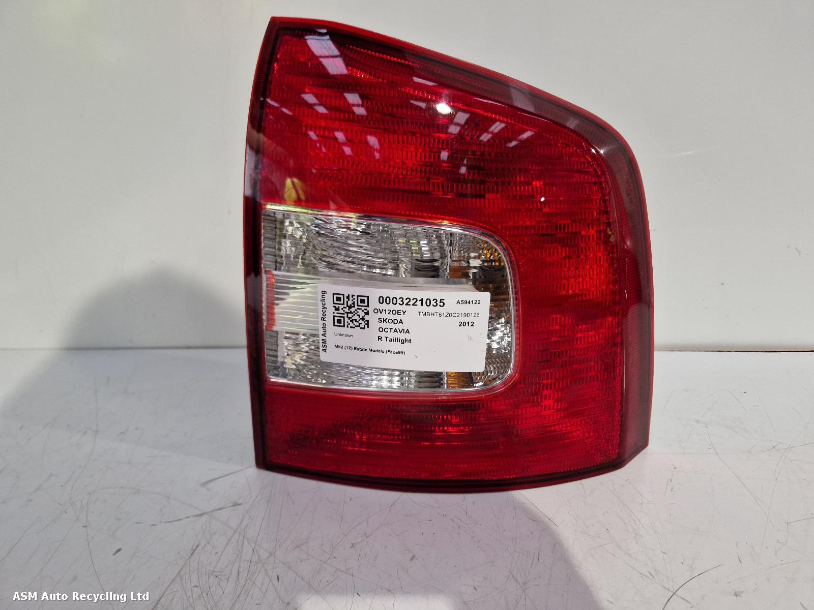 View Auto part R Taillight Skoda Octavia 2012