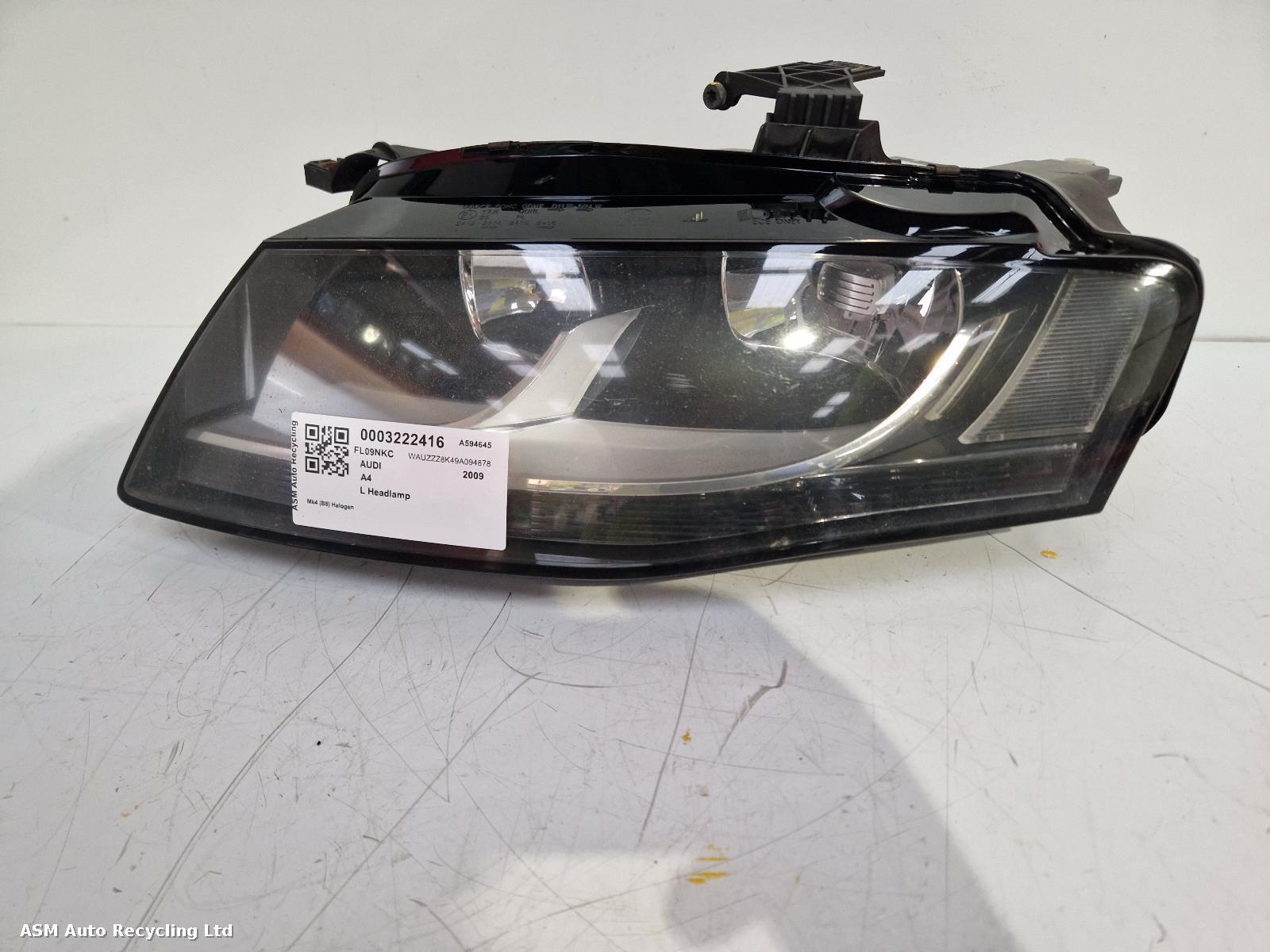 View Auto part L Headlamp Audi A4 2009