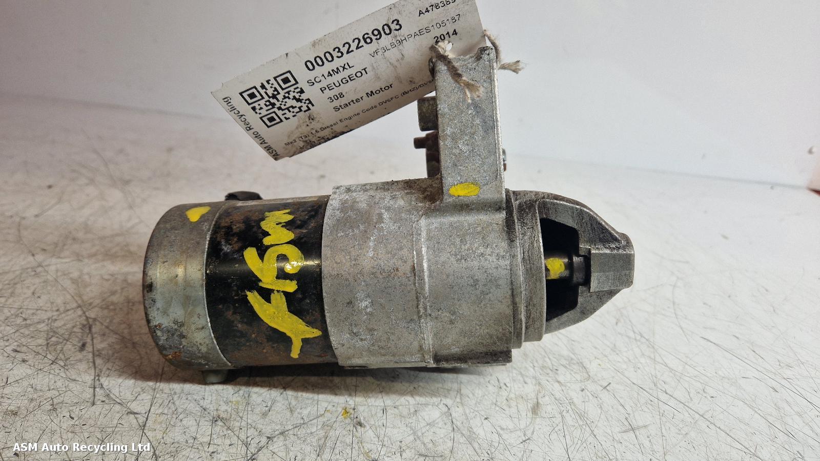 View Auto part Starter Motor Peugeot 308 2014