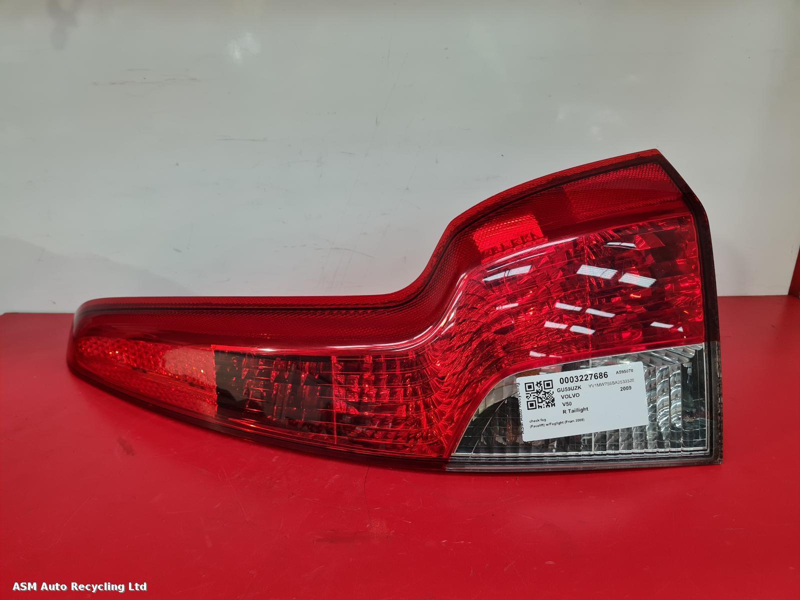 View Auto part R Taillight Volvo V50 2009