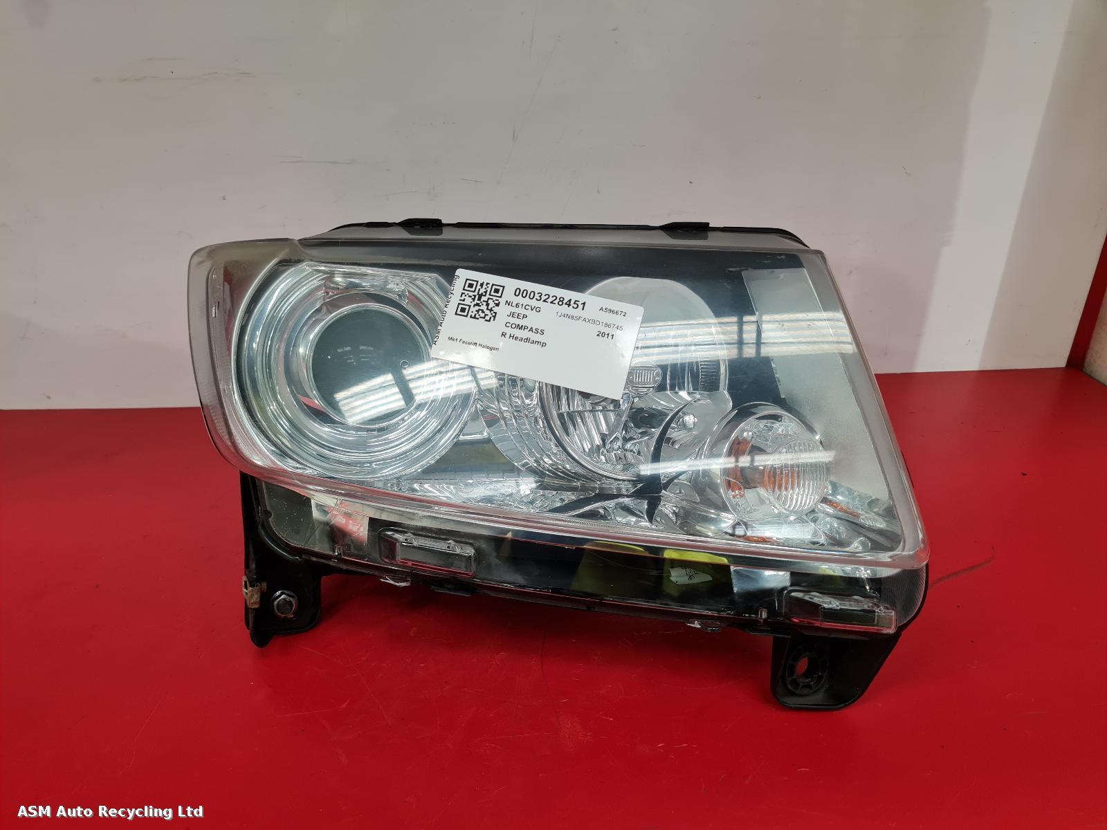 View Auto part R Headlamp Jeep Compass 2011