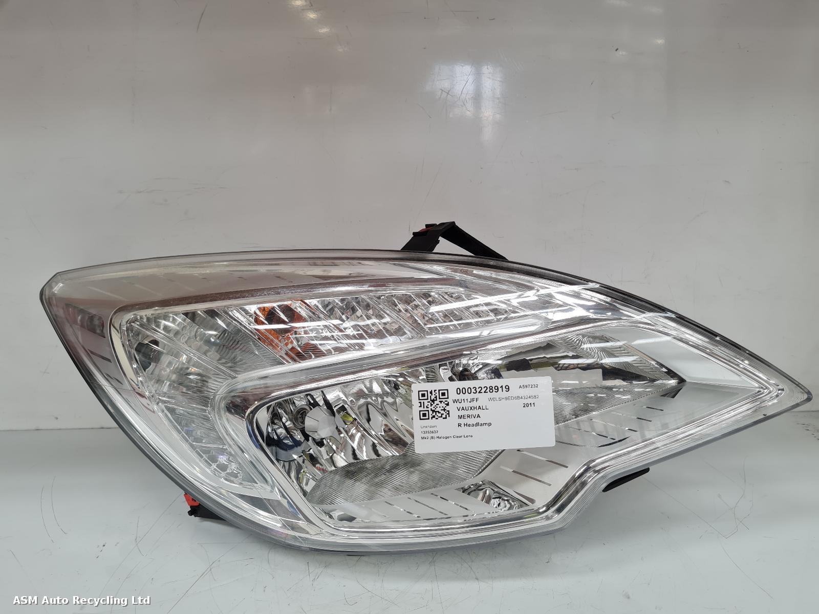 View Auto part R Headlamp Vauxhall Meriva 2011