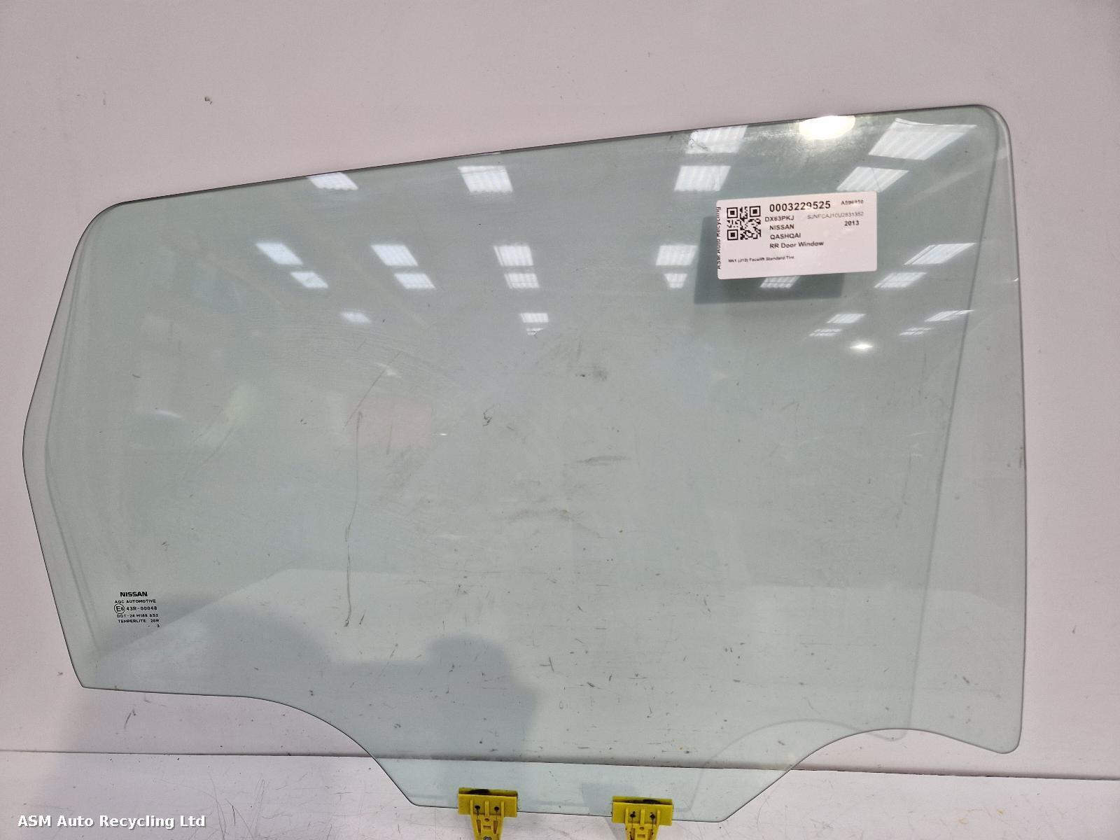 View Auto part RR Door Window Nissan Qashqai 2013