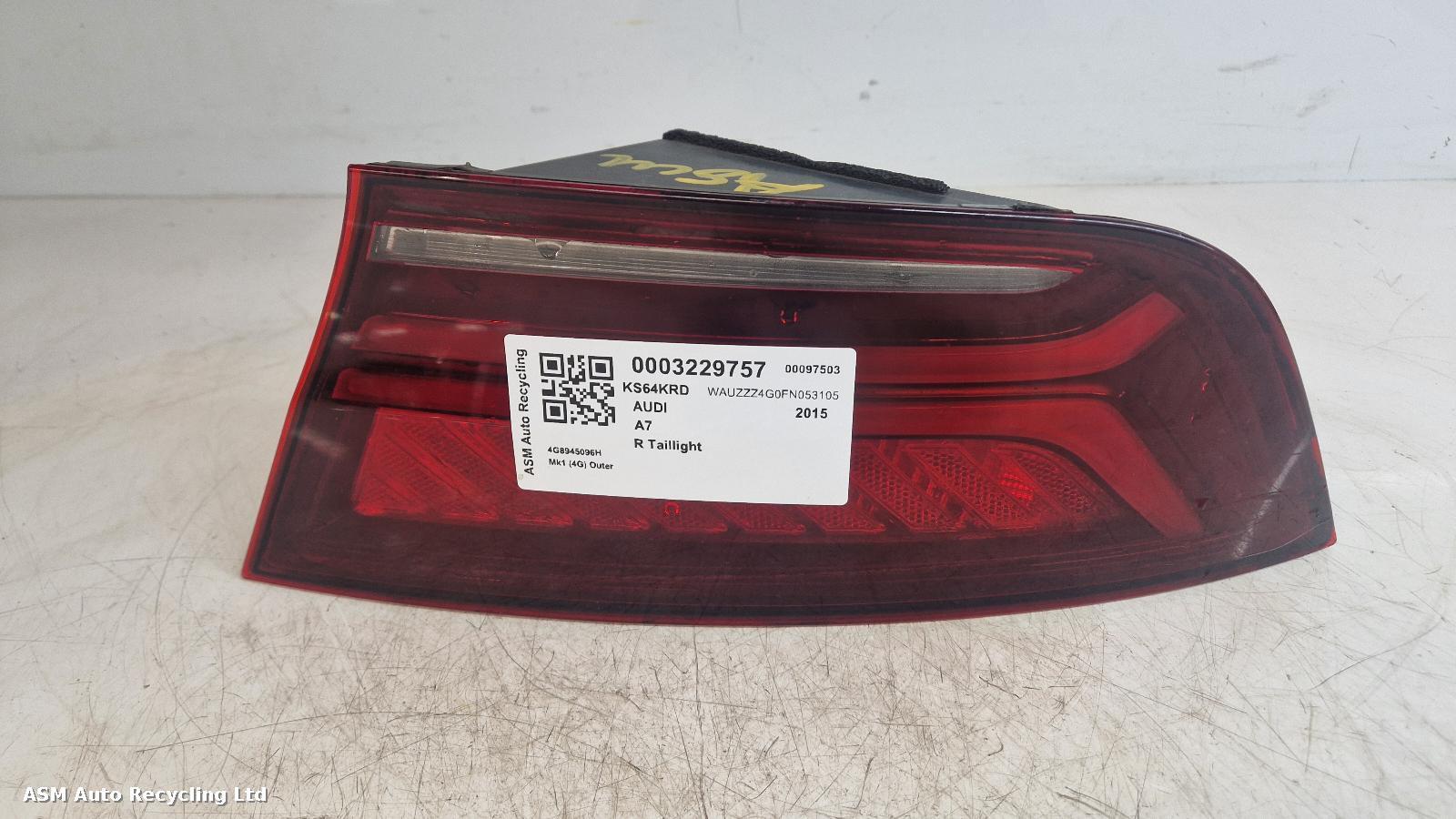 View Auto part R Taillight Audi A7 2015