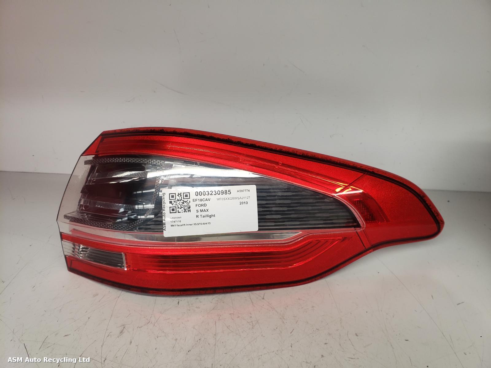 View Auto part R Taillight Ford S Max 2010