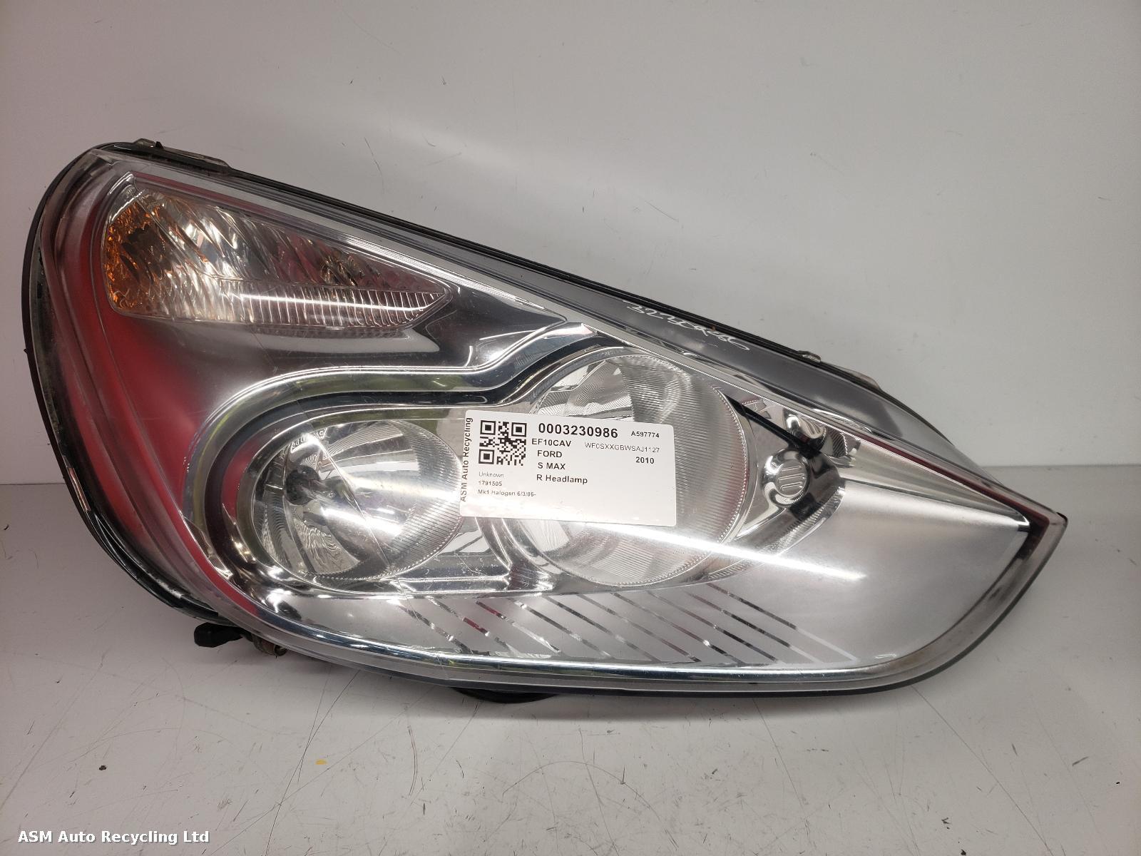 View Auto part R Headlamp Ford S Max 2010