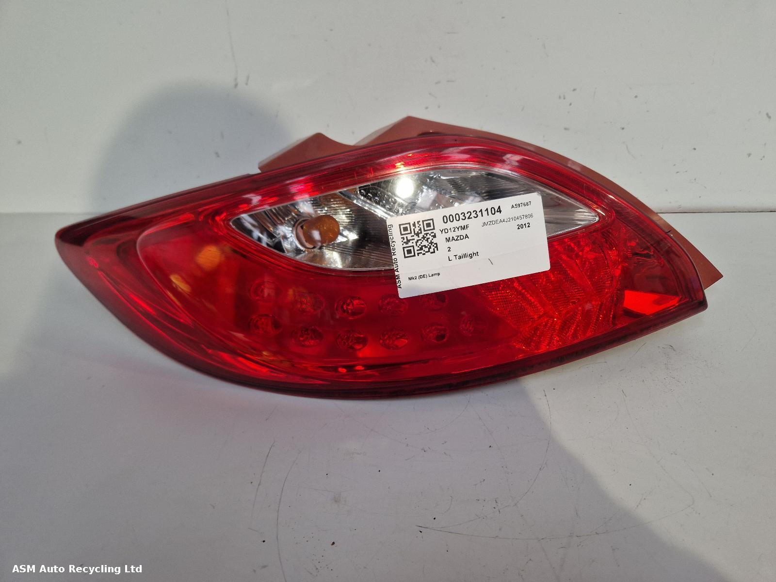 View Auto part L Taillight Mazda 2  2012