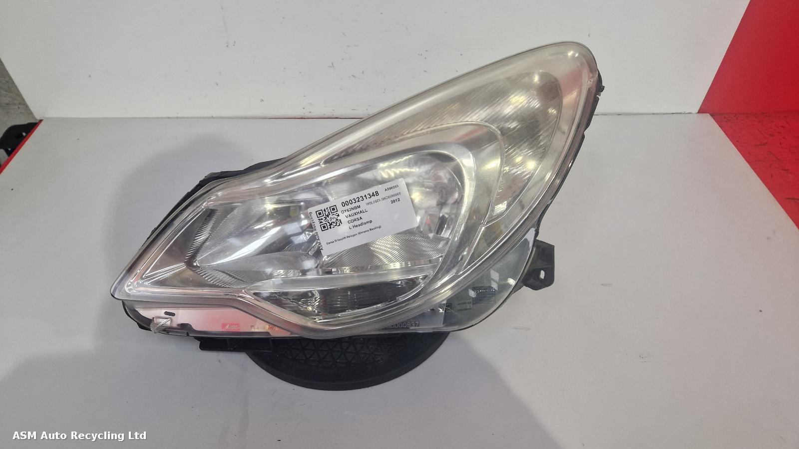 View Auto part L Headlamp Vauxhall Corsa 2012
