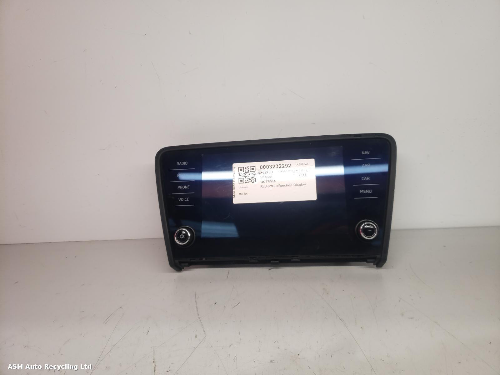 View Auto part Radio Display Skoda Octavia 2018