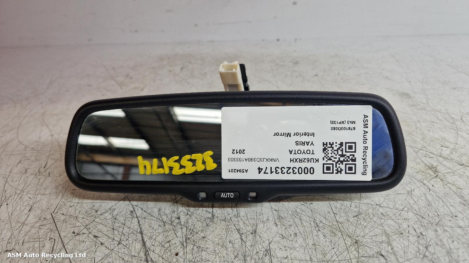 View Auto part Interior Mirror Toyota Yaris 2012