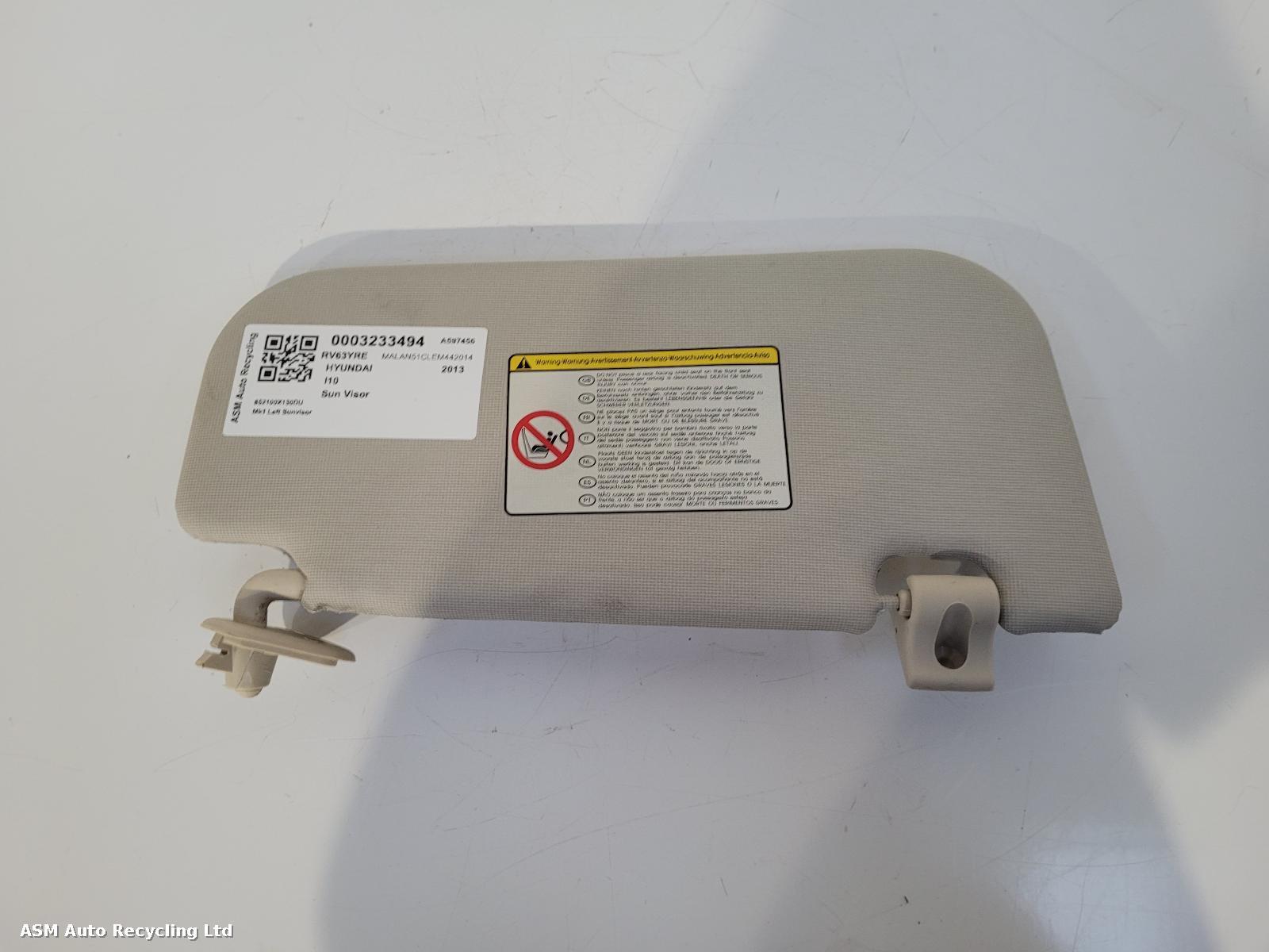 View Auto part Sun visor Hyundai I10 2013