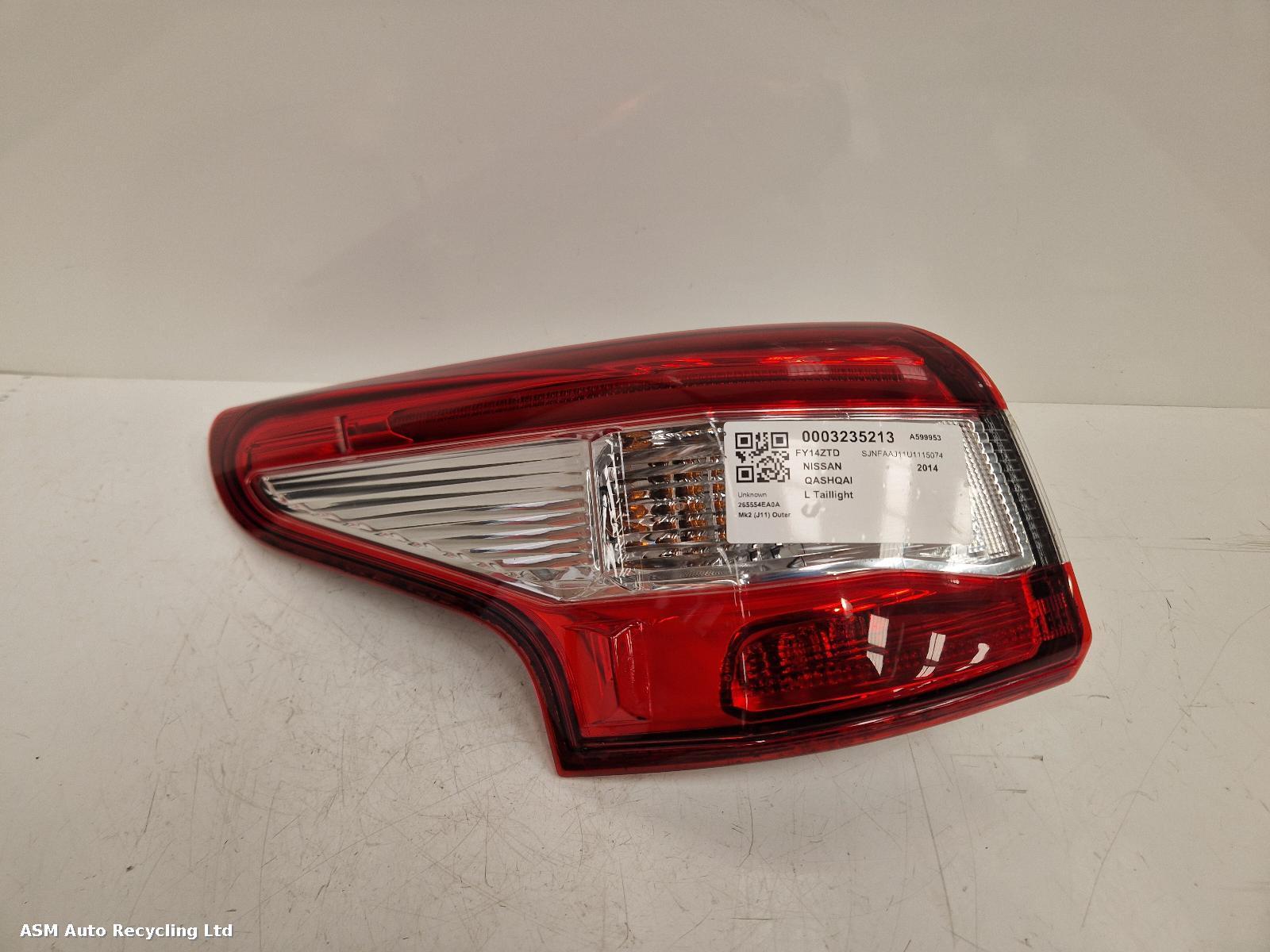 View Auto part L Taillight Nissan Qashqai 2014