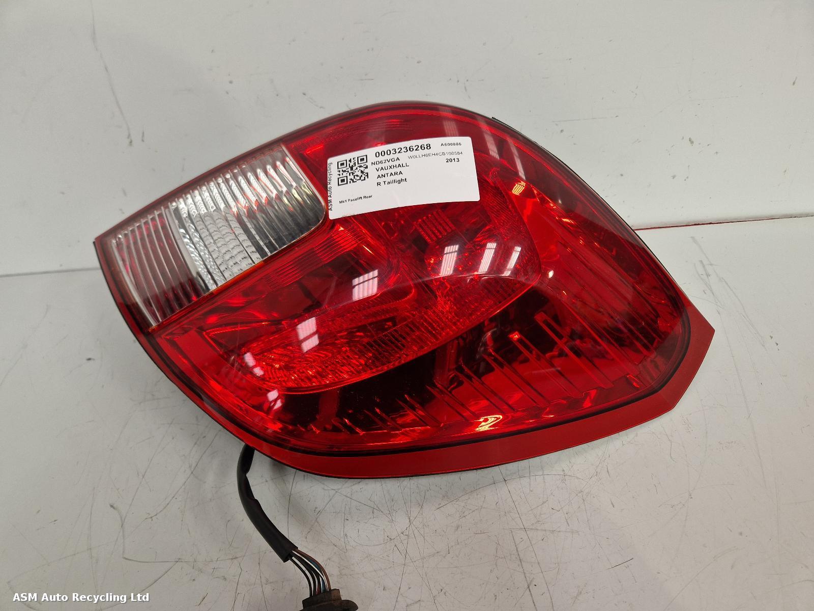 View Auto part R Taillight Vauxhall Antara 2013