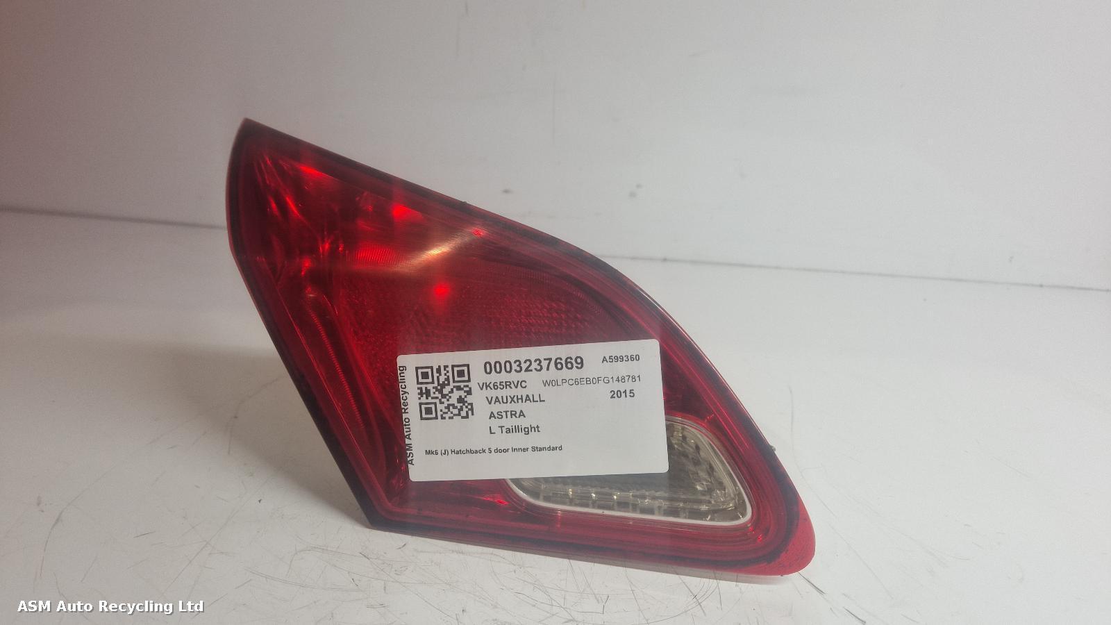 View Auto part L Taillight Vauxhall Astra 2015