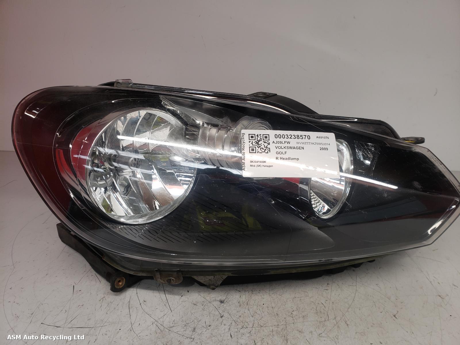 View Auto part R Headlamp Volkswagen Golf 2009