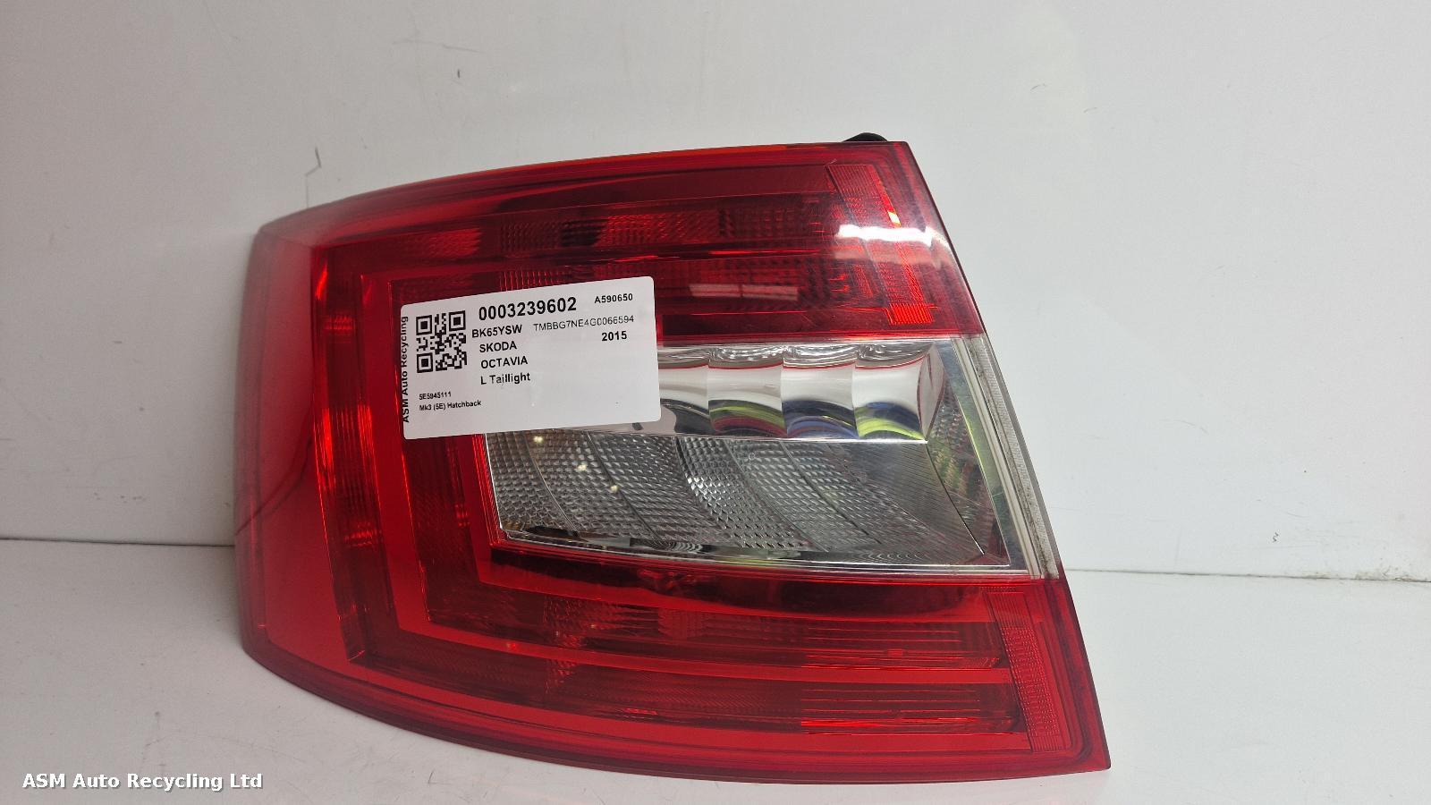View Auto part L Taillight Skoda Octavia 2015