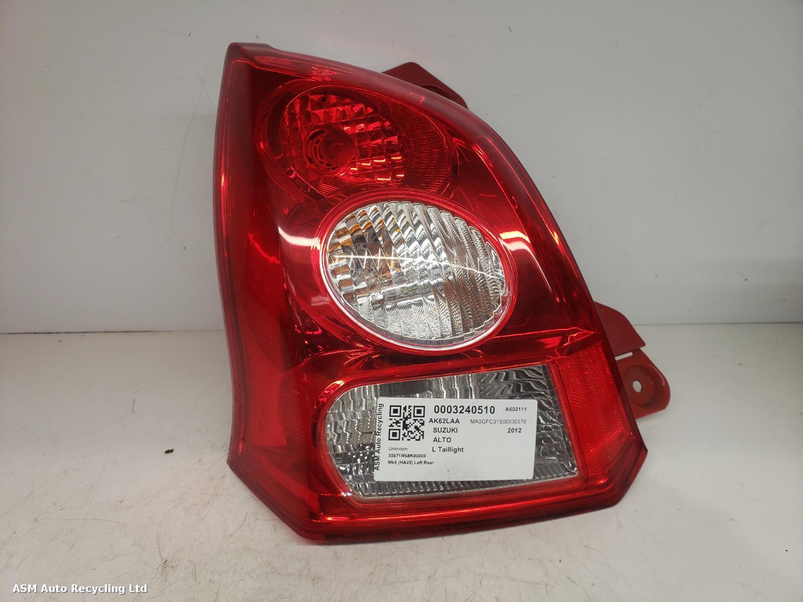 View Auto part L Taillight Suzuki Alto 2012