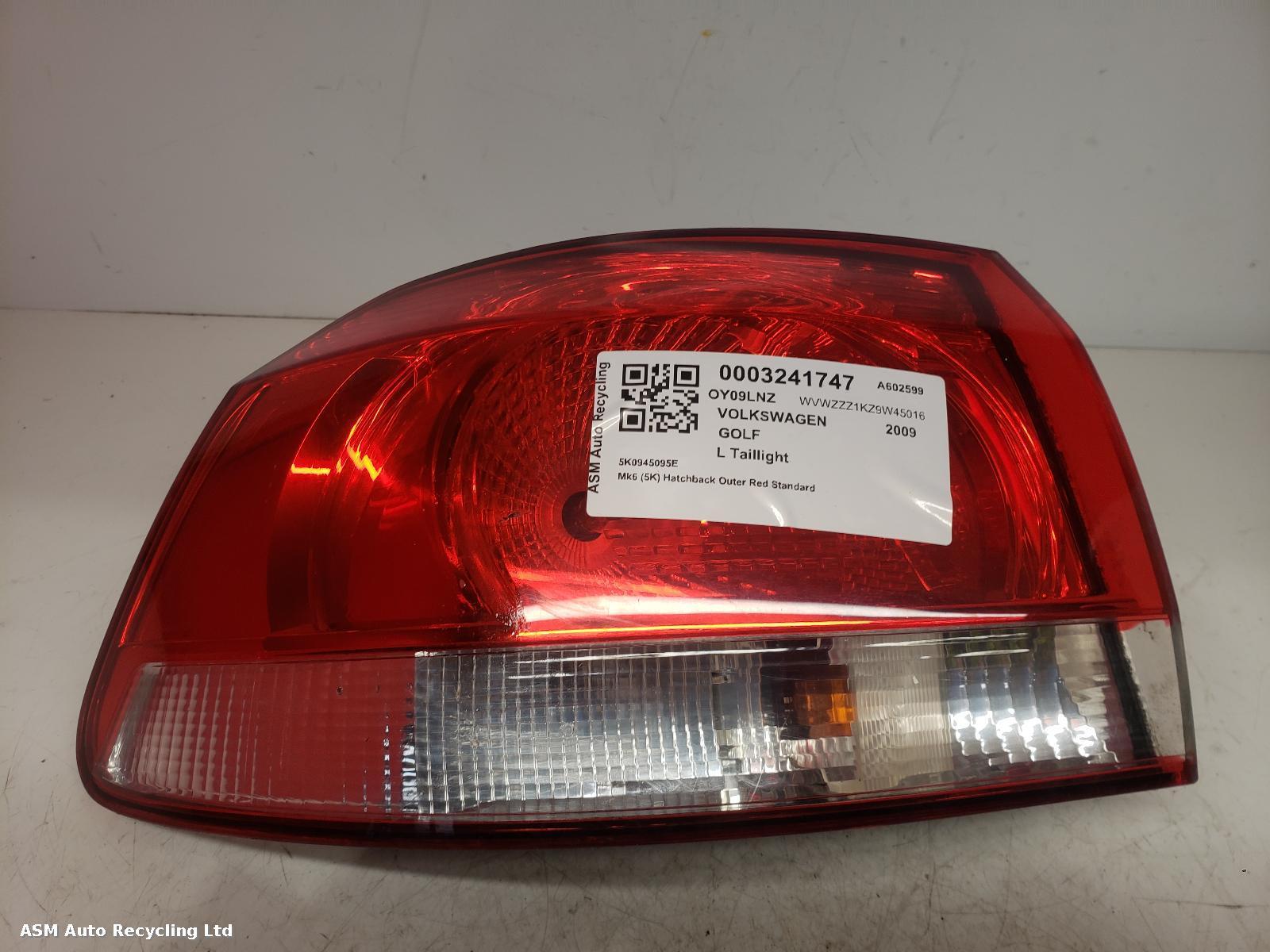 View Auto part L Taillight Volkswagen Golf 2009
