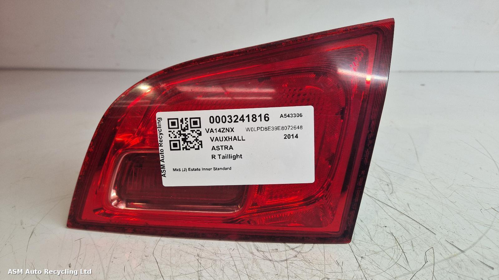 View Auto part R Taillight Vauxhall Astra 2014